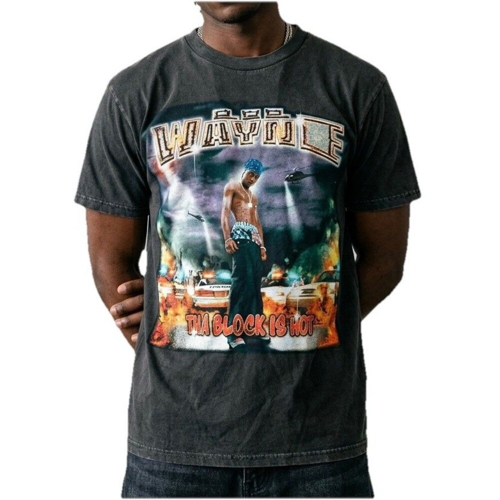 Lil Wayne Tunechi Weezy Vintage Inspired Graphic Hip Hop Rap Black Shirt Small